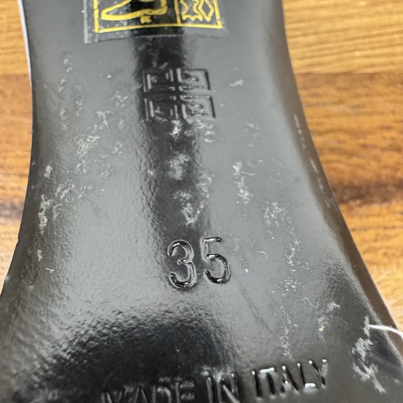 Womens Givenchy G Cube Blue Leather Feather Strappy Heeled Sandals‎ Size 35 GUC - Picture 9 of 9